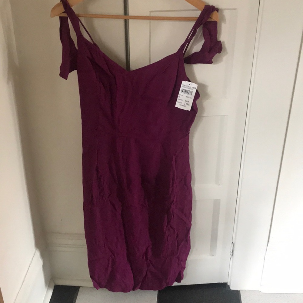 Burgundy slinky dress